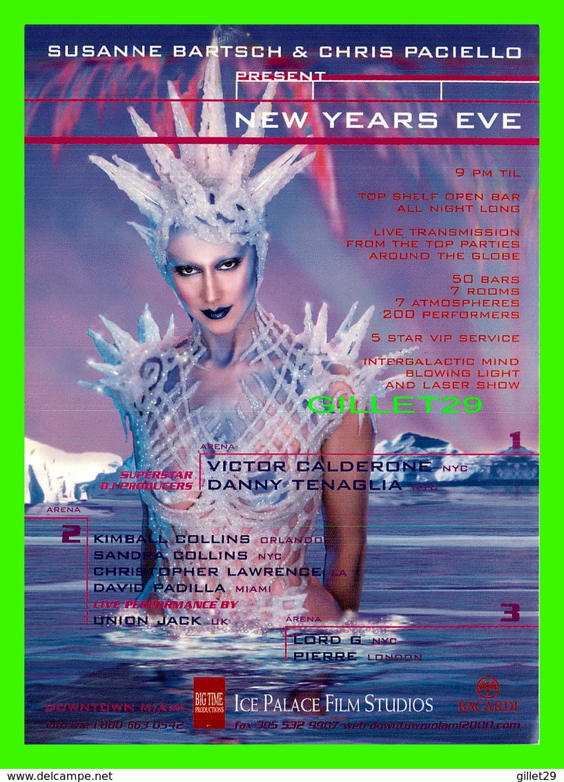 ADVERTISING, PUBLICITÉ - ICE PALACE FILM STUDIOS - SUSANNE BARTSCH & CHRIS PACIELLO PRESENT NEW YEARS EVE 2000 - - Publicité