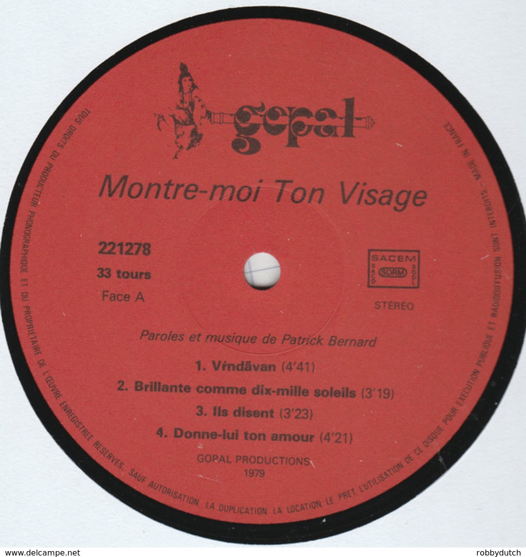 * LP *  PATRICK BERNARD - MONTRE-MOI TON VISAGE - Autres - Musique Française