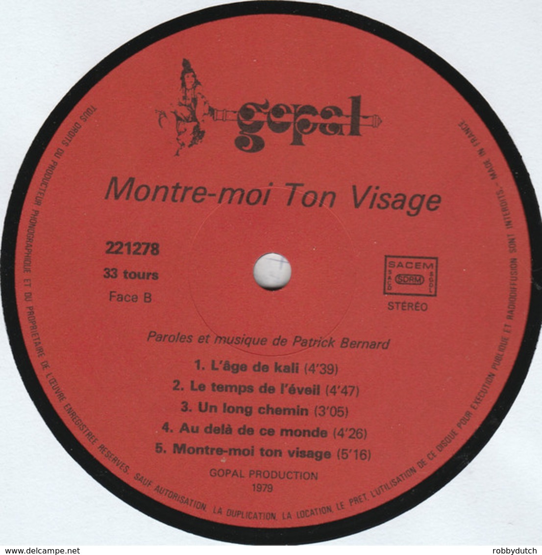 * LP *  PATRICK BERNARD - MONTRE-MOI TON VISAGE - Autres - Musique Française