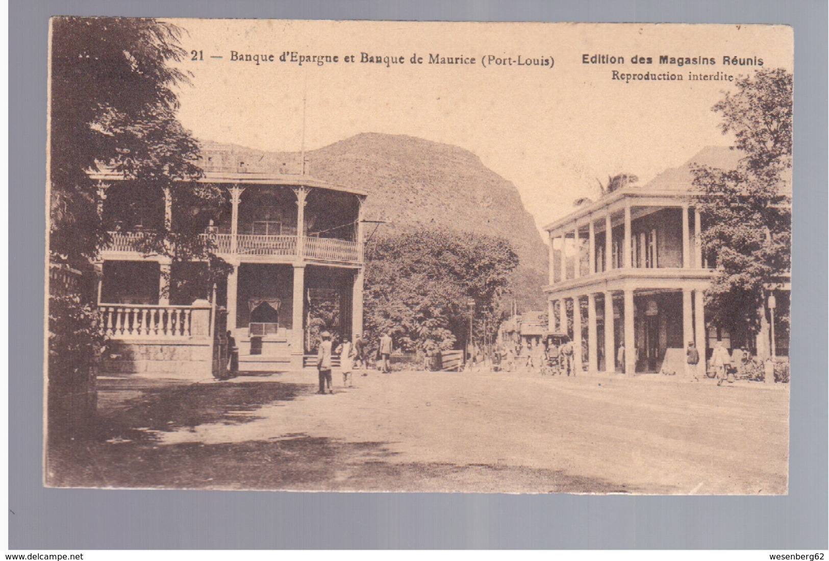 MAURITIUS MAURICE  Banque D’Epargne Et Banque De Maurice (Port Louis)  Ca 1910 OLD POSTCARD - Maurice