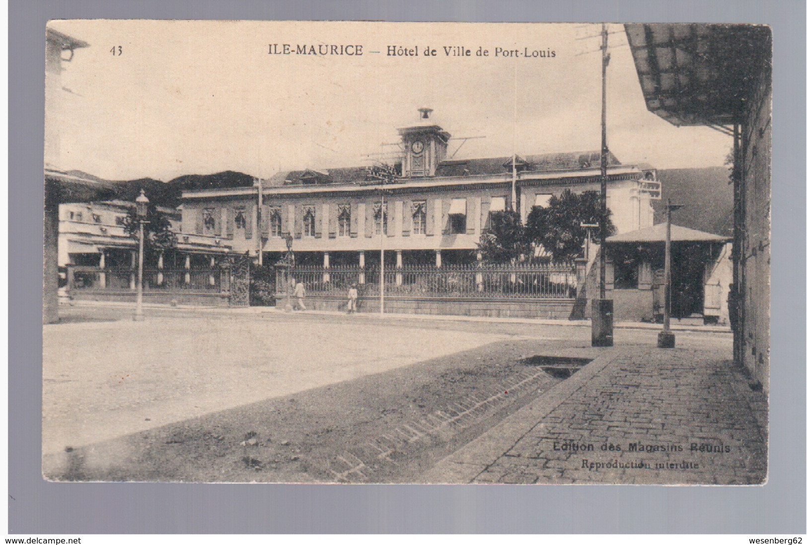 MAURITIUS MAURICE  Hotel De Ville De Port Louis Ca 1910 OLD POSTCARD - Maurice
