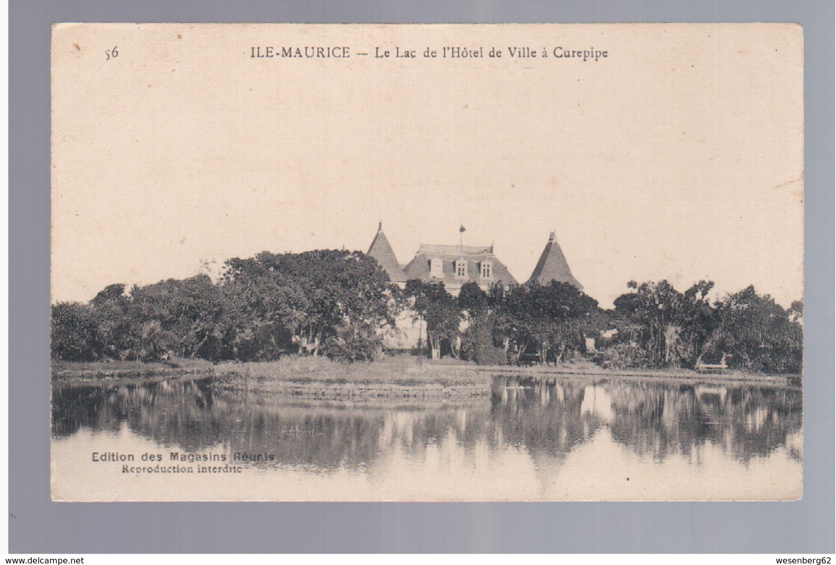 MAURITIUS MAURICE  Curepipe, Le Lac De L'Hotel De Ville Ca 1910 OLD POSTCARD - Maurice