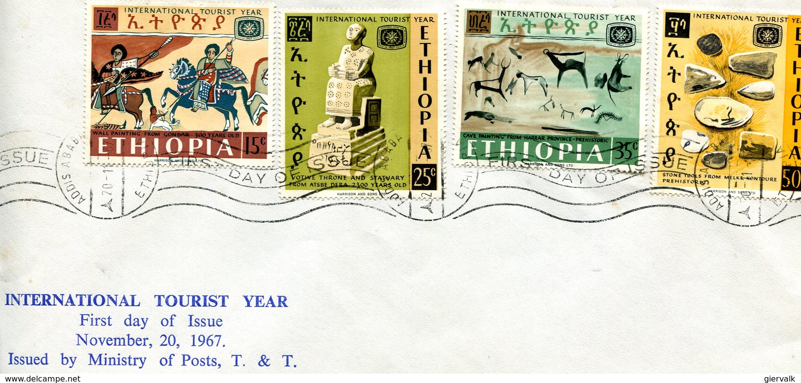 ETHIOPIA 1967 FDC International Tourist Year.BARGAIN. - Ethiopië