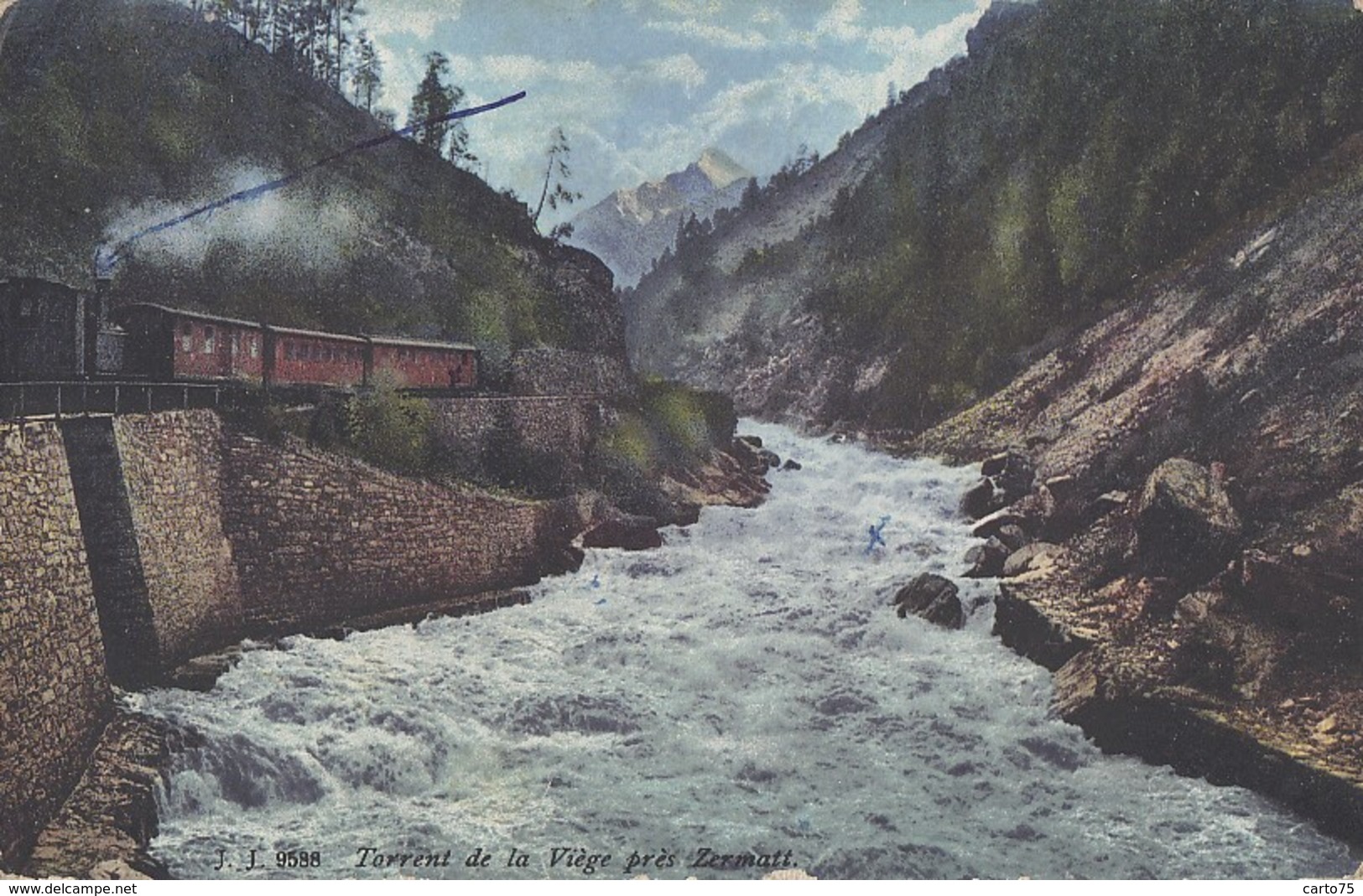 Suisse - Environs De Zermatt - Torrent De La Viège - 1916 - Chemins De Fer Suisses - Viège