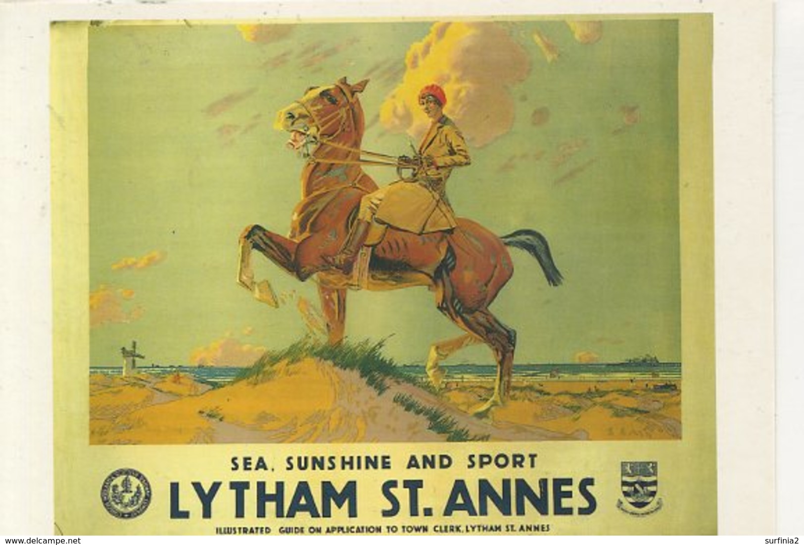 ADVERT - LONDON, MIDLAND & SCOTTISH RAILWAY POSTER - LYTHAM ST ANNES (REPRO) F200 - Advertising