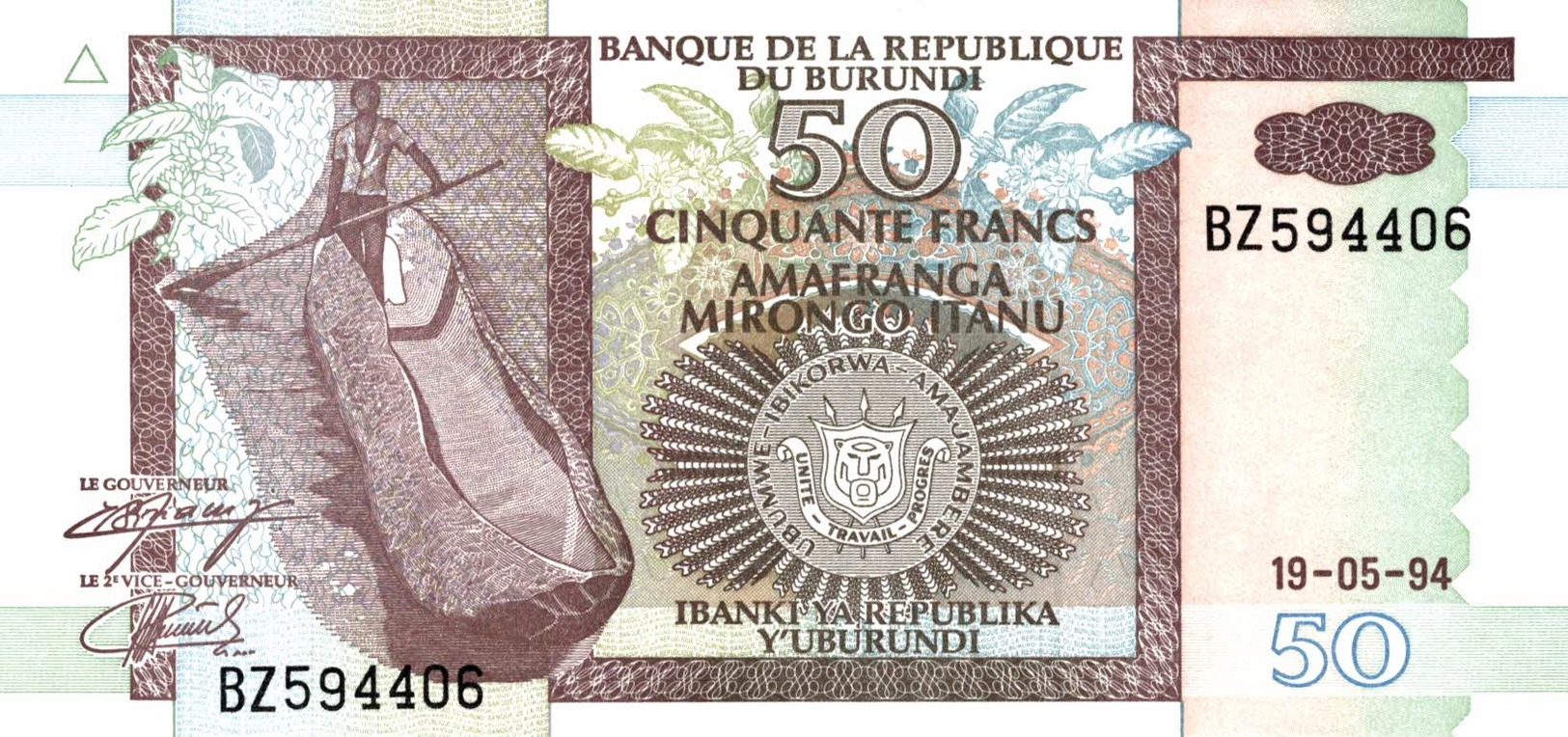 6187 -2019     BILLET BANQUE     BURUNDI - Burundi