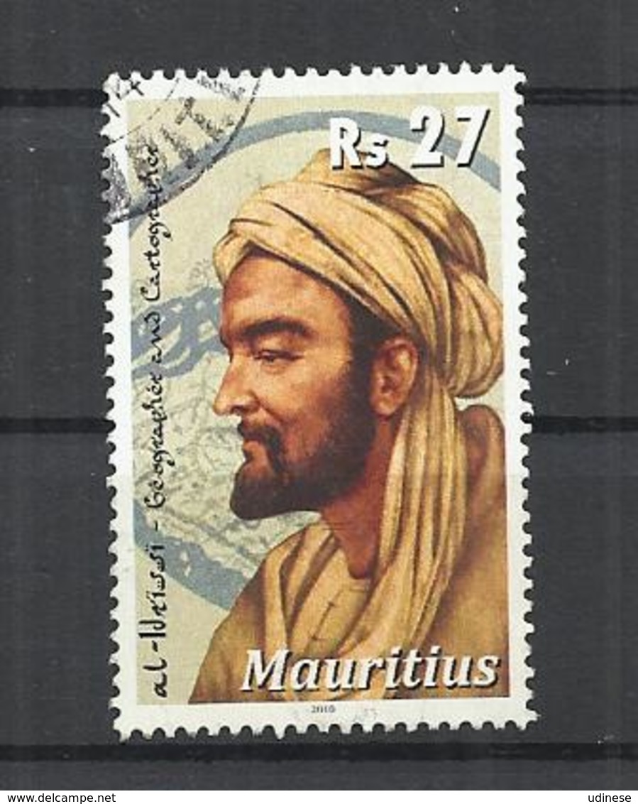 MAURITIUS 2010 - AL-IDRISSI, ARAB GEOGRAPHER - POSTALLY USED OBLITERE GESTEMPELT USADO - Maurice (1968-...)