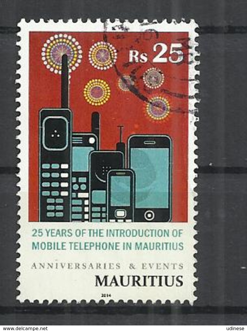 MAURITIUS 2014 - MOBILE TELEPHONY - POSTALLY USED OBLITERE GESTEMPELT USADO - Mauritius (1968-...)