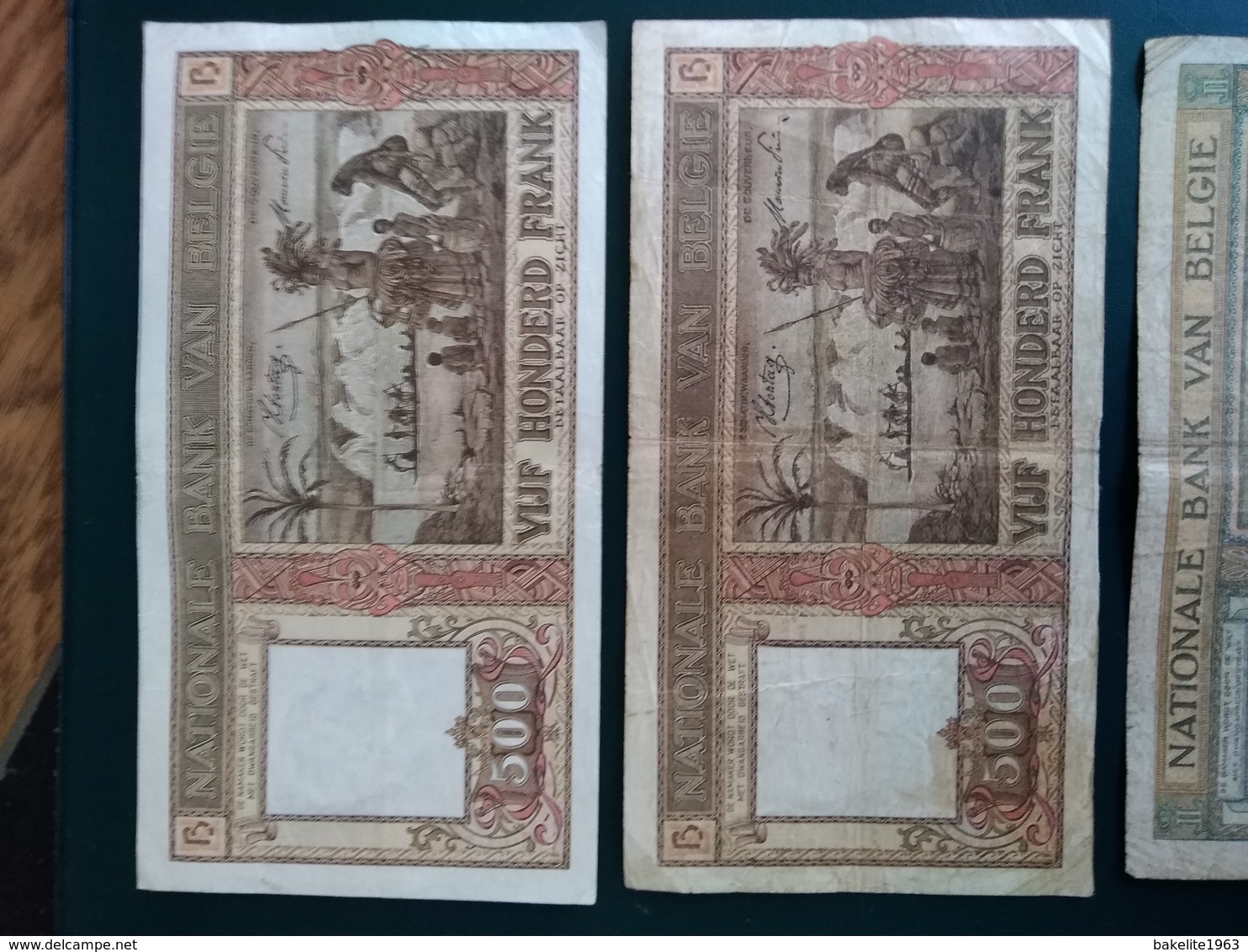 Lot De Billets Belges Années 40 - 500 Francs