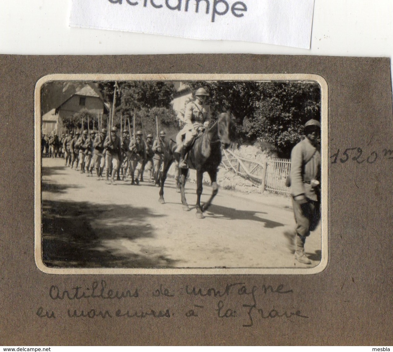 PHOTO  RARE -  MILITARIA -  Artilleurs De Montagne En Manooeuvres à  LA GRAVE -  1926 - Guerre, Militaire