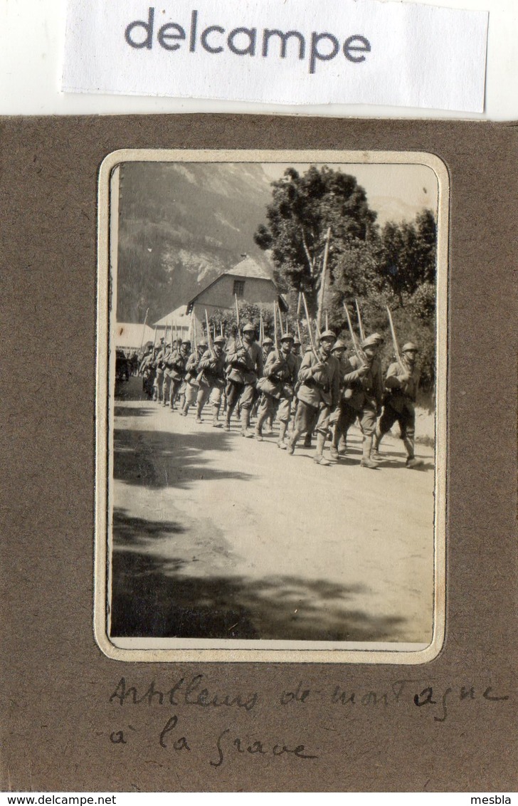 PHOTO  RARE -  MILITARIA -  Artilleurs De Montagne  à  LA GRAVE -  1926 - Krieg, Militär