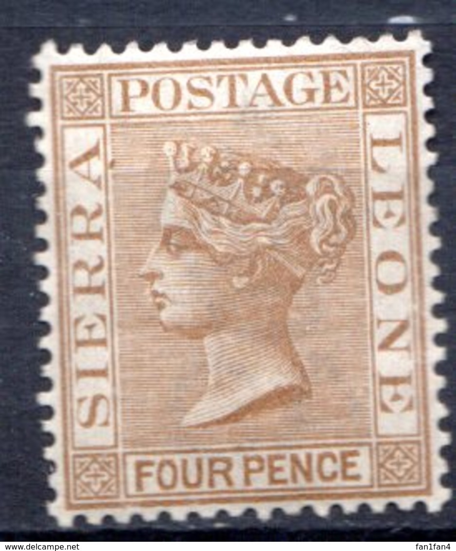 SIERRA LEONE - (Colonie Britannique) - 1883-95 - N° 27 - 4 P. Bistre - (Victoria) - Sierra Leone (...-1960)