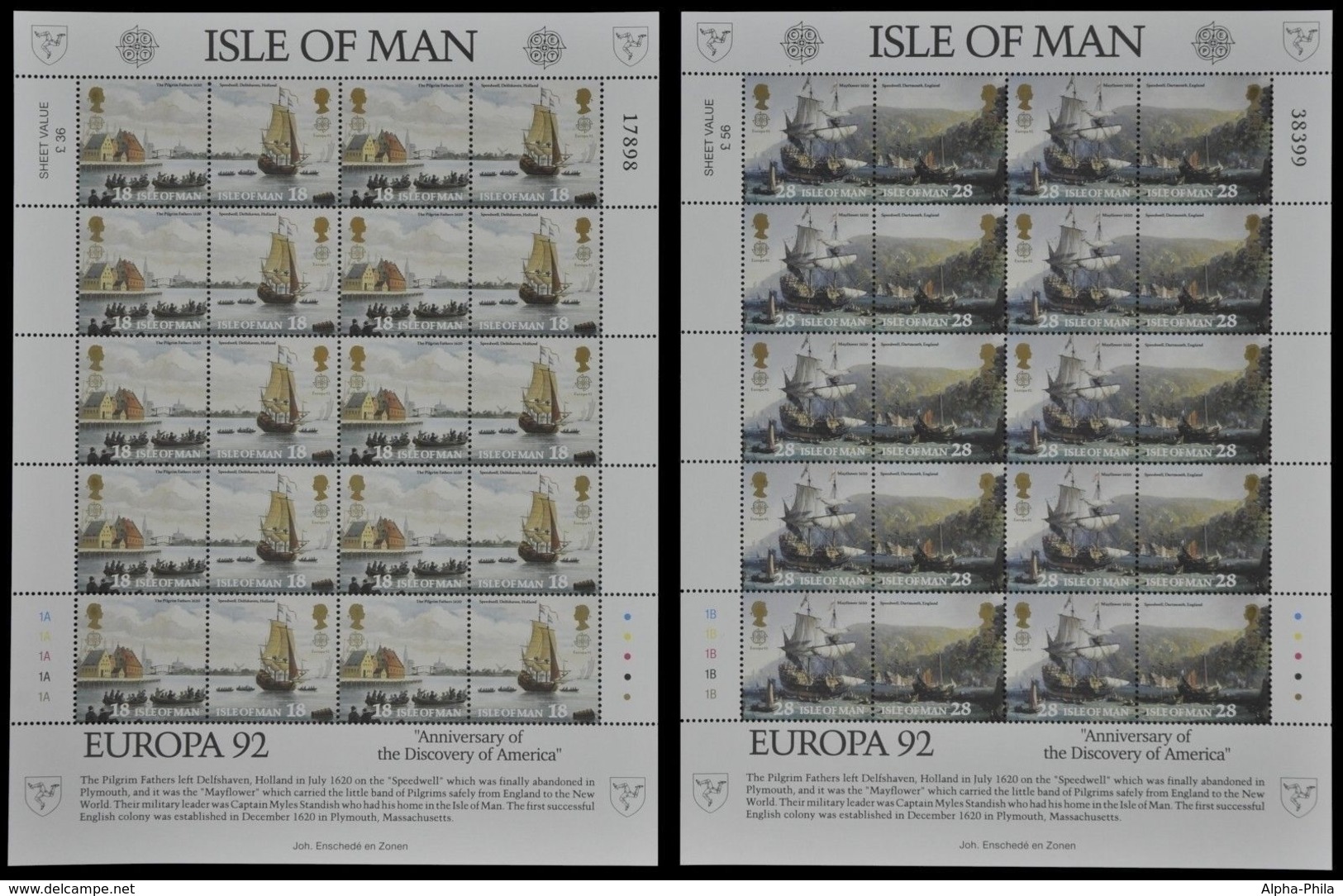 Isle Of Man 1992 - Mi-Nr. 503-506 ** - MNH - KLB - Schiffe / Ships - Europa 92 - Sonstige & Ohne Zuordnung