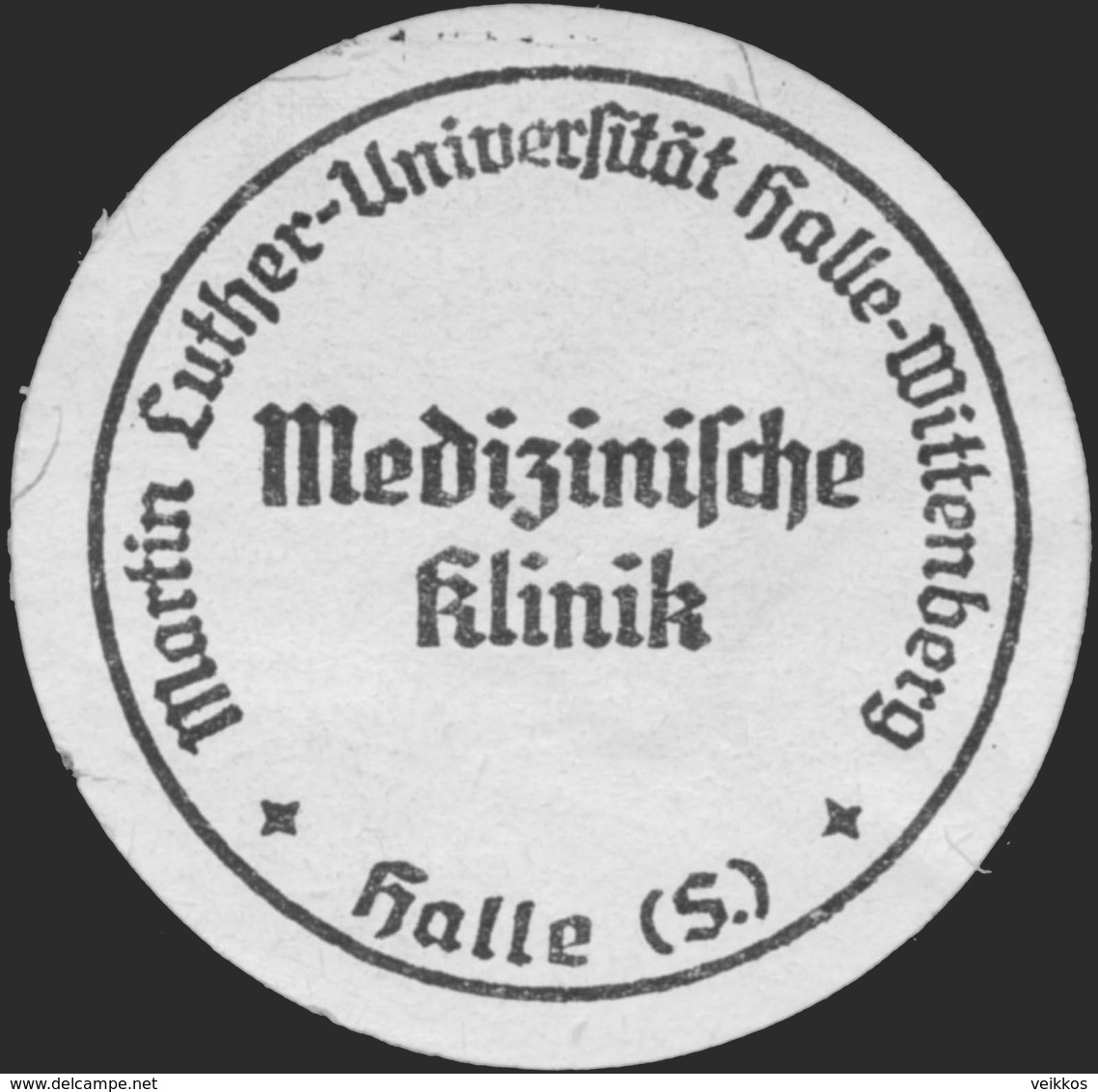 Halle/Saale: Medizinische Klinik Martin Luther Universität Siegelmarke - Vignetten (Erinnophilie)