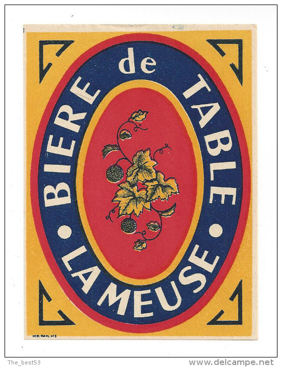 Etiquette De Bière De Table  -  La Meuse - Bière