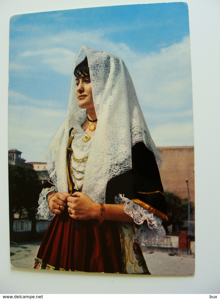 SELARGIUS   COSTUMI SARDI  SARDEGNA  SASSARI   VIAGGIATA COME DA FOTO ITALY ITALIE - Costumes
