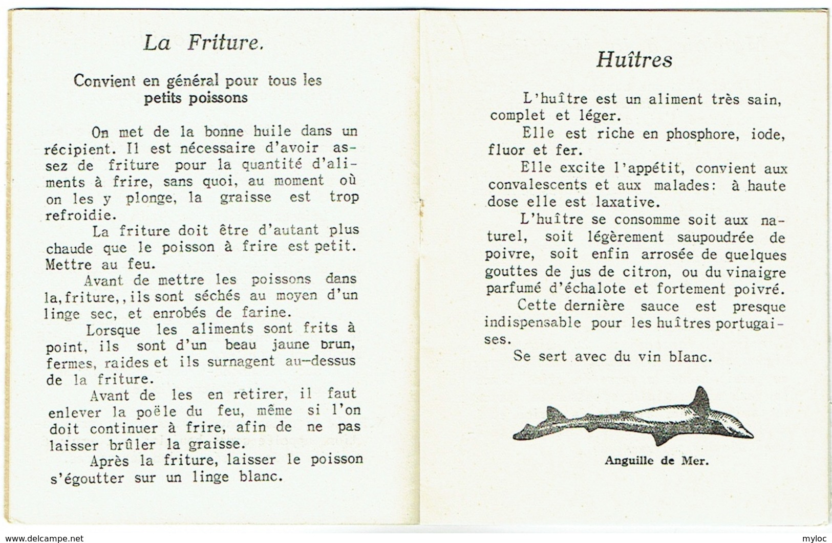 Publicité. Livre De Recettes, Firme Mirapeche, Minque 46, Ostende. Poisson : Gros Et Détail - Gastronomie