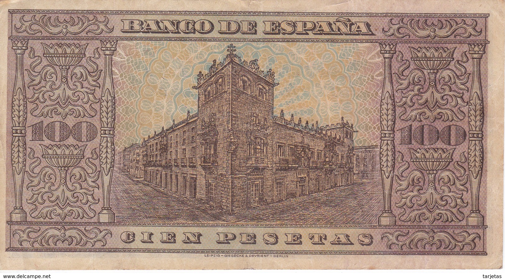 BILLETE DE ESPAÑA DE 100 PTAS 20/05/1938 SERIE G  EN CALIDAD MBC (VF) (BANK NOTE) - 100 Pesetas