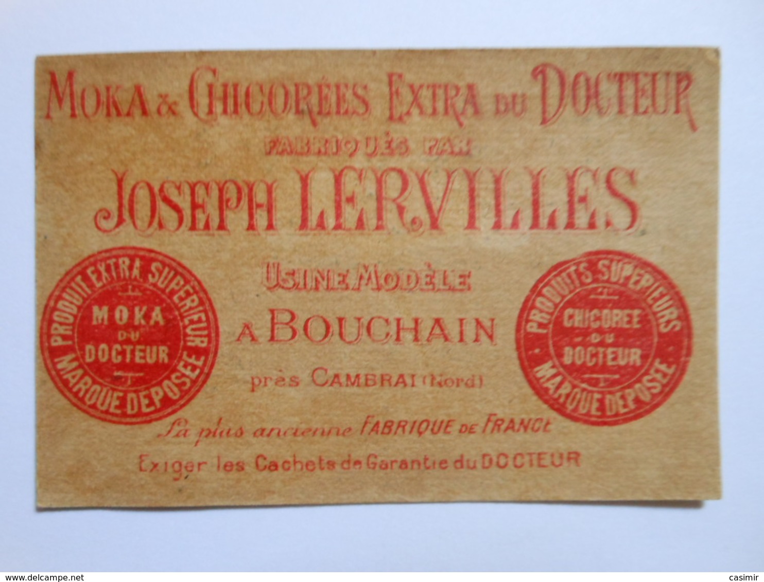 B0067f - Chromo Moka Chicorée Extra Du Docteur - PETIT CHAPERON ROUGE LE LOUP EST LA - JOSEPH LERVILLES à BOUCHAIN Nord - Autres & Non Classés