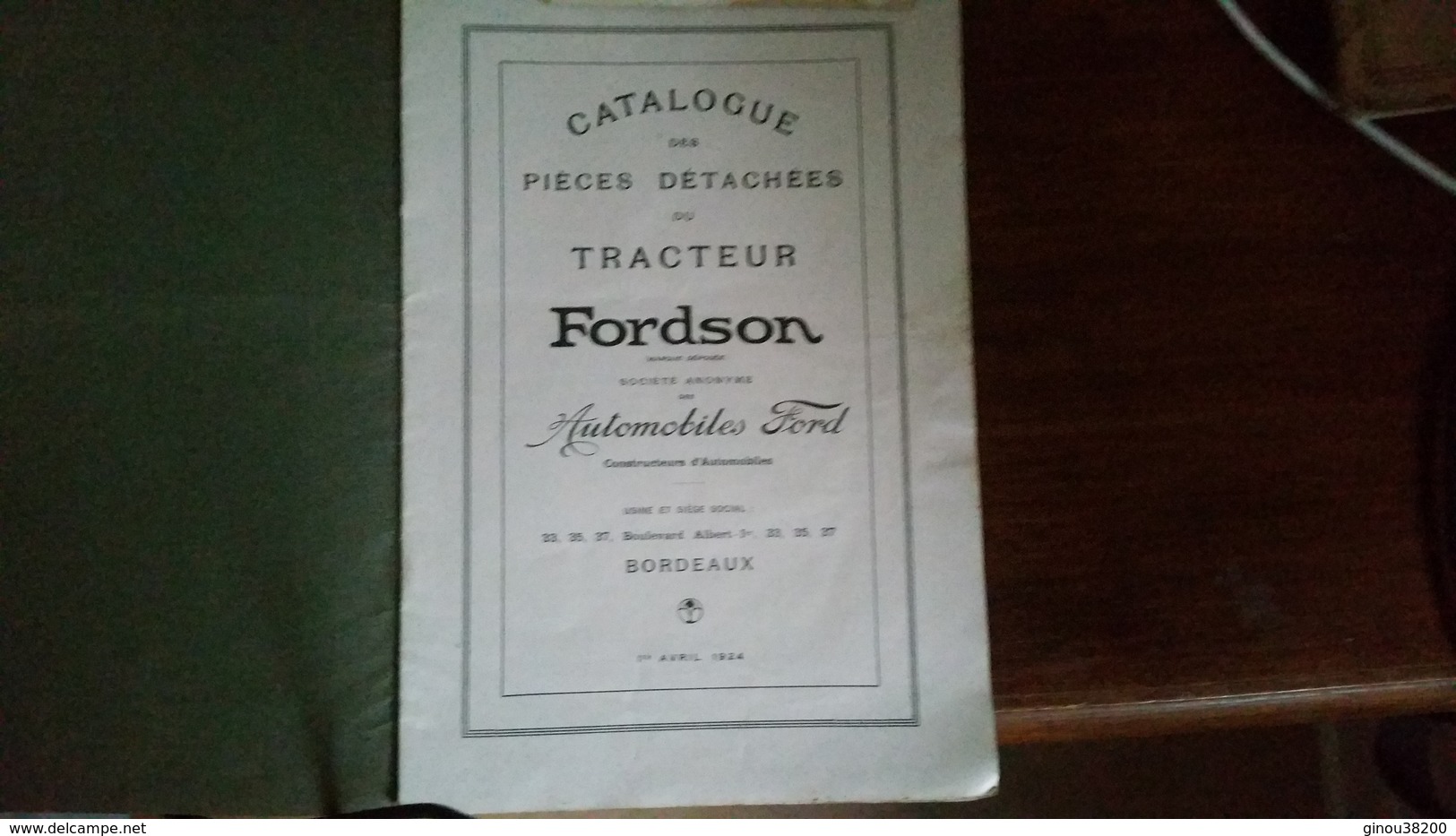 Catalogue De Pièces Détachées TRACTEUR FORDSON - Other & Unclassified