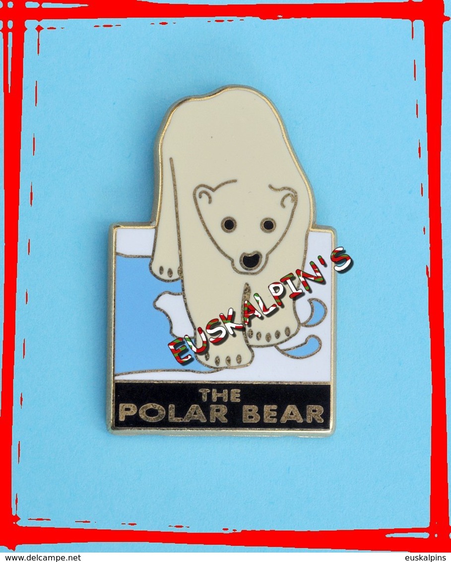 Pin's Arthus Bertrand, Série Des Animaux Pour Le WWF, L'ours Blanc, Ours Polaire, Polar Bear, Zamac, 2 Scans - Arthus Bertrand