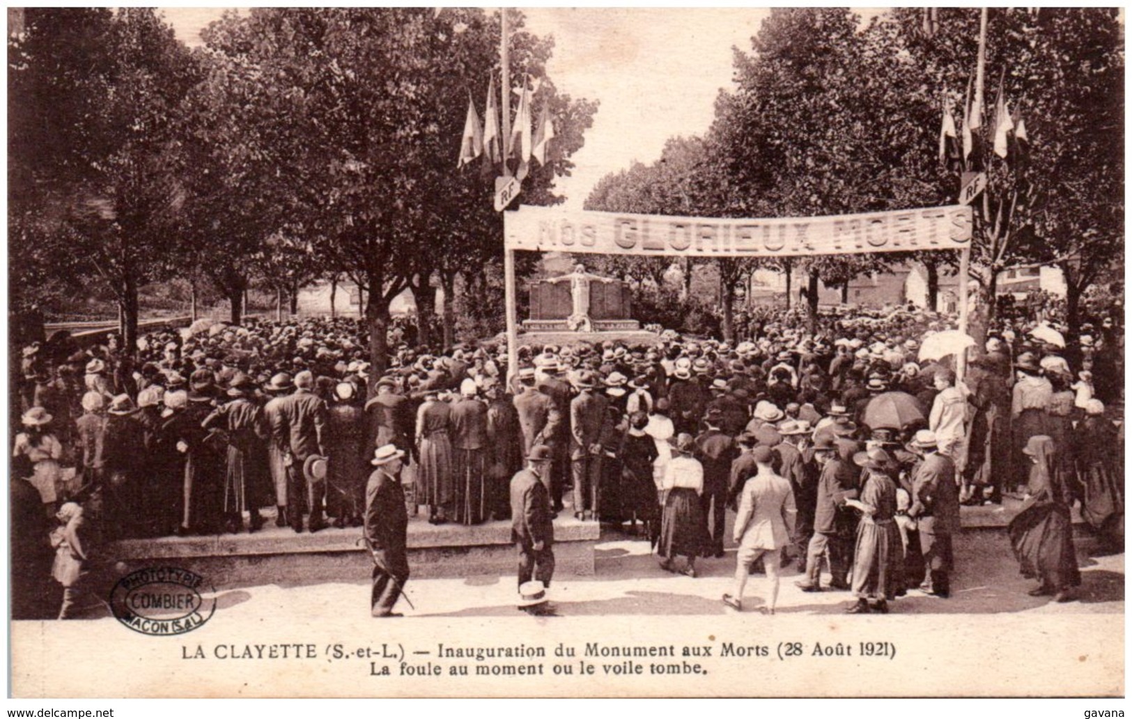 71 LA CLAYETTE - Inauguration Du Monument Aux Morts (28 Aout 1921) - Otros & Sin Clasificación