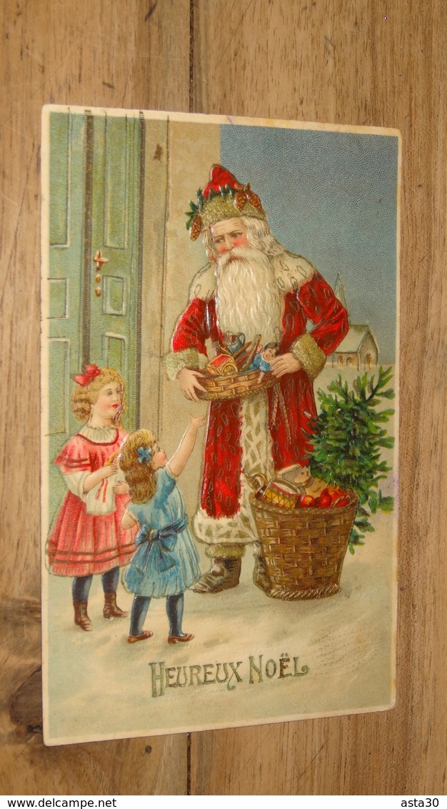 Carte Postale Pere Noel, Santa Claus,  Carte Gaufrée  …... … PHI.......2959 - Santa Claus