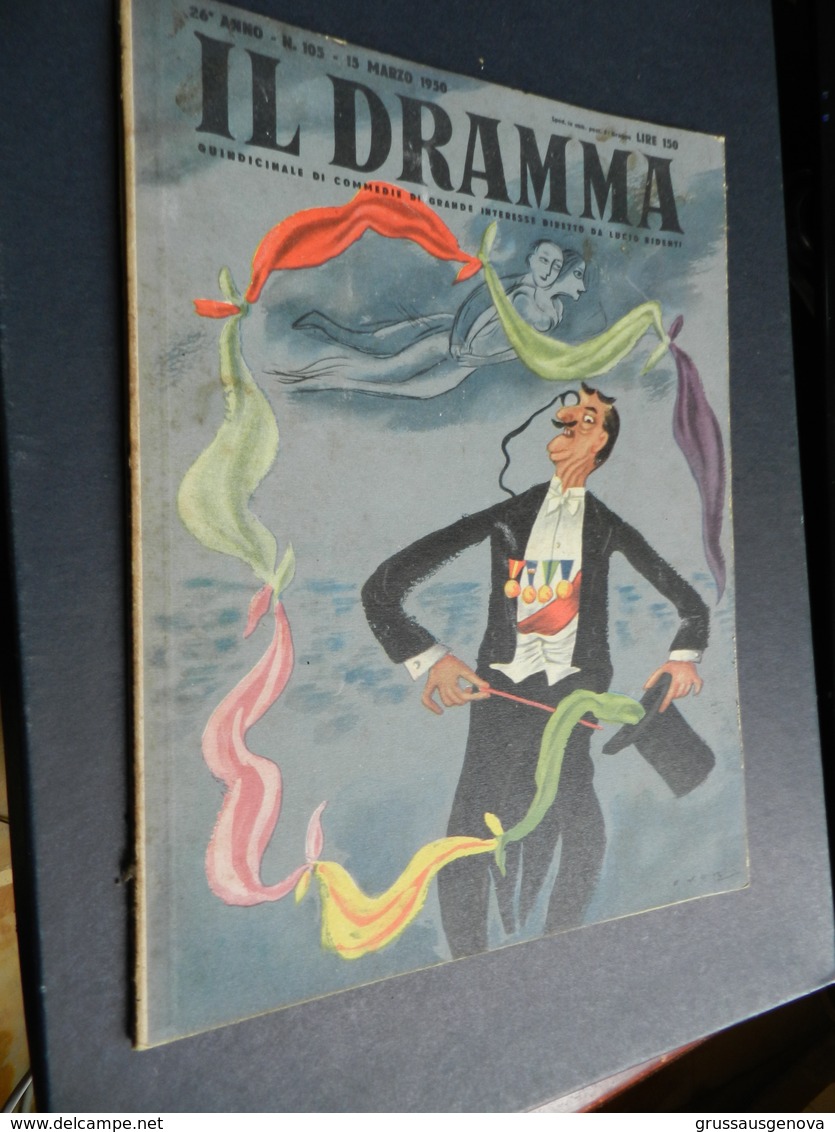 6)  RIVISTA IL DRAMMA N° 105 1950 PRESTIGIATORE IN COPERTINA OTTIME CONDIZIONI - Altri & Non Classificati