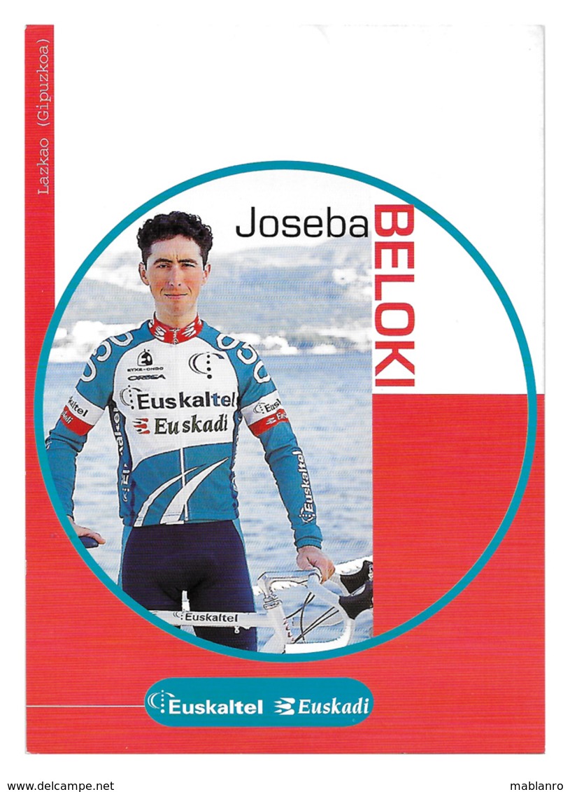 CARTE CYCLISME JOSEBA BELOKI TEAM EUSKALTEL 1999 - Cyclisme