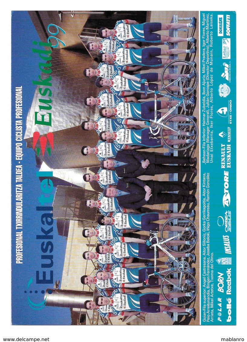 CARTE CYCLISME JOSEBA BELOKI TEAM EUSKALTEL 1999 - Cyclisme
