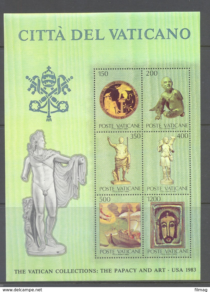 VATICAAN BLOK 1983 The Papacy And Art  POSTFRIS**  Blok 7 - Blocs & Feuillets