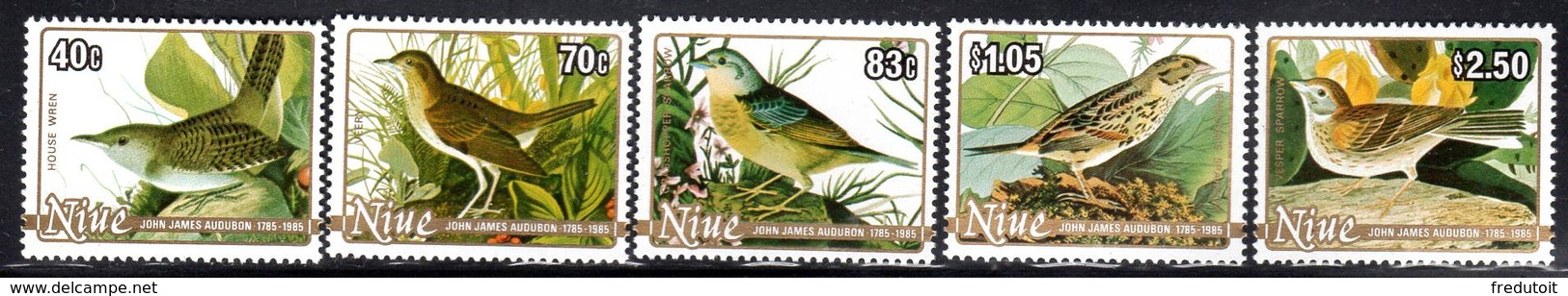 NIUE - N°464/8 ** (1985)  J.J Audubon - OISEAUX - Niue