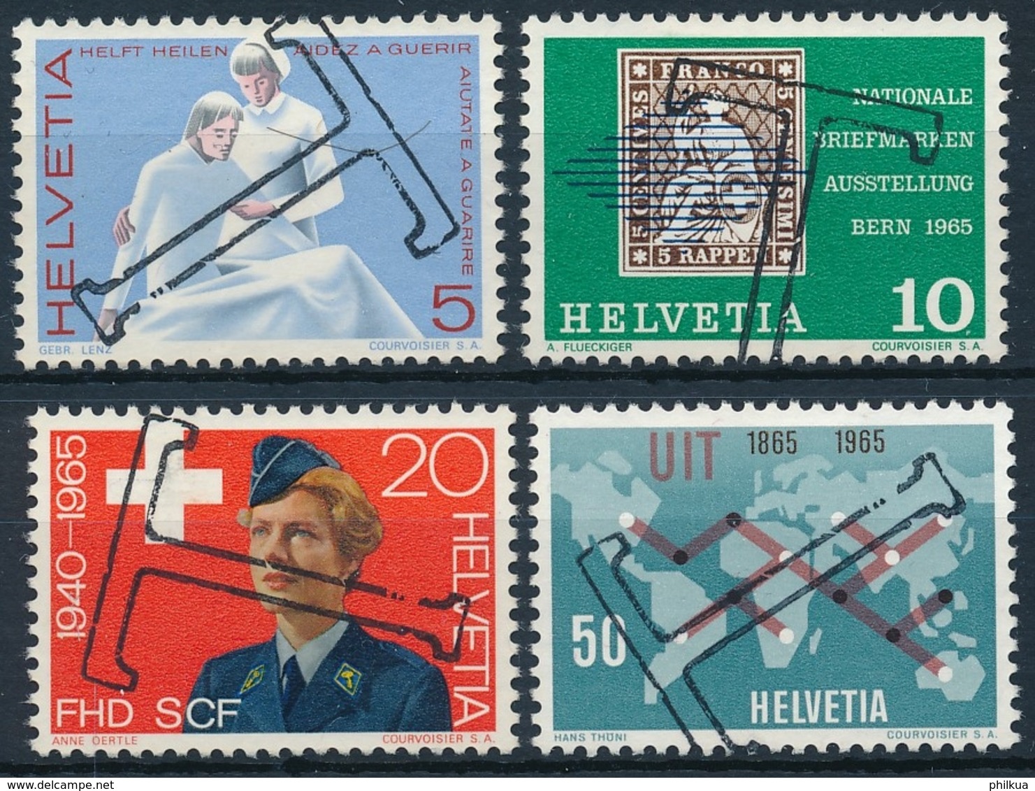 Zumstein 428-431 / Michel 808-811 Serie Mit TAX-Stempel - Oblitérés