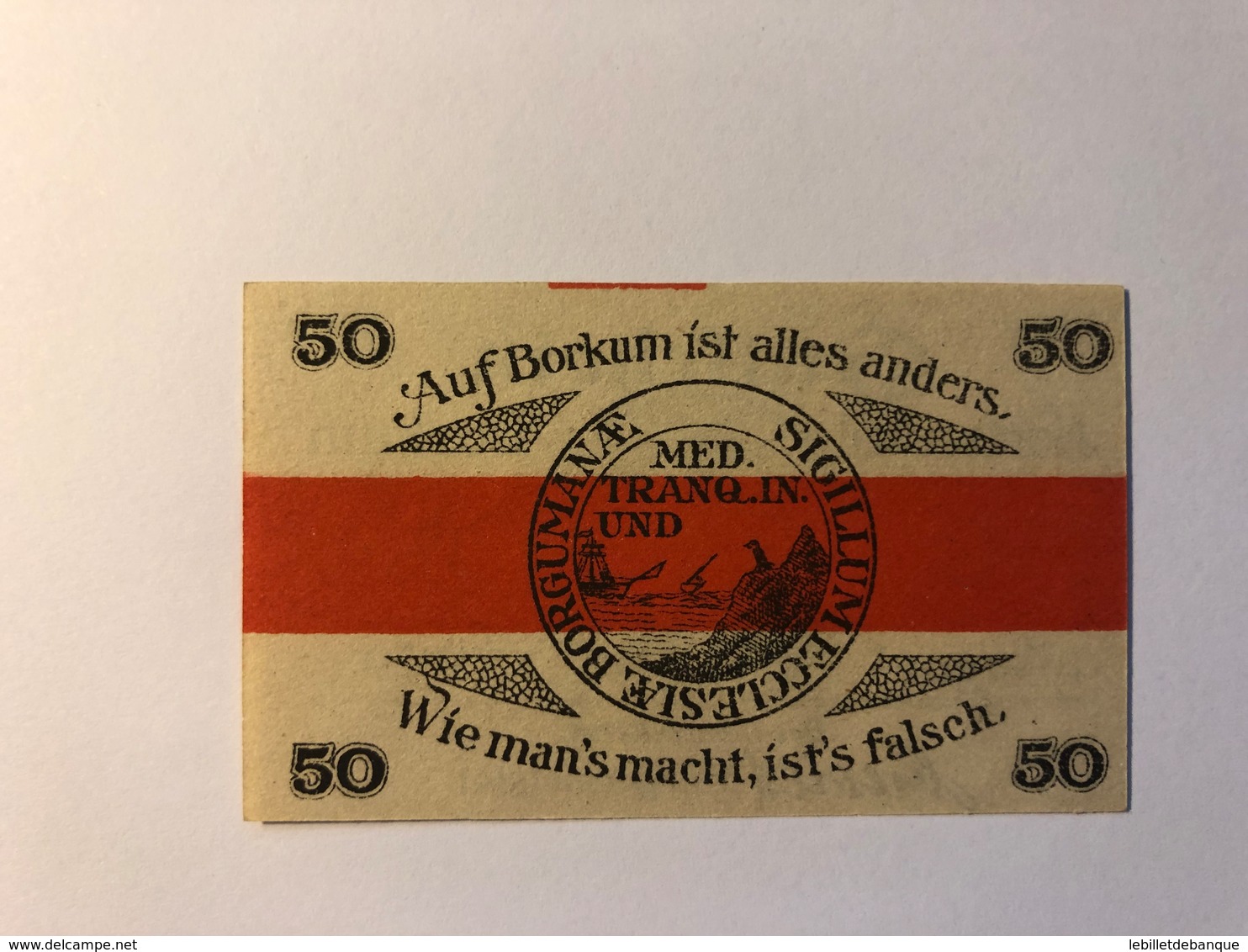 Allemagne Notgeld Borkum 50 Pfennig - Collections