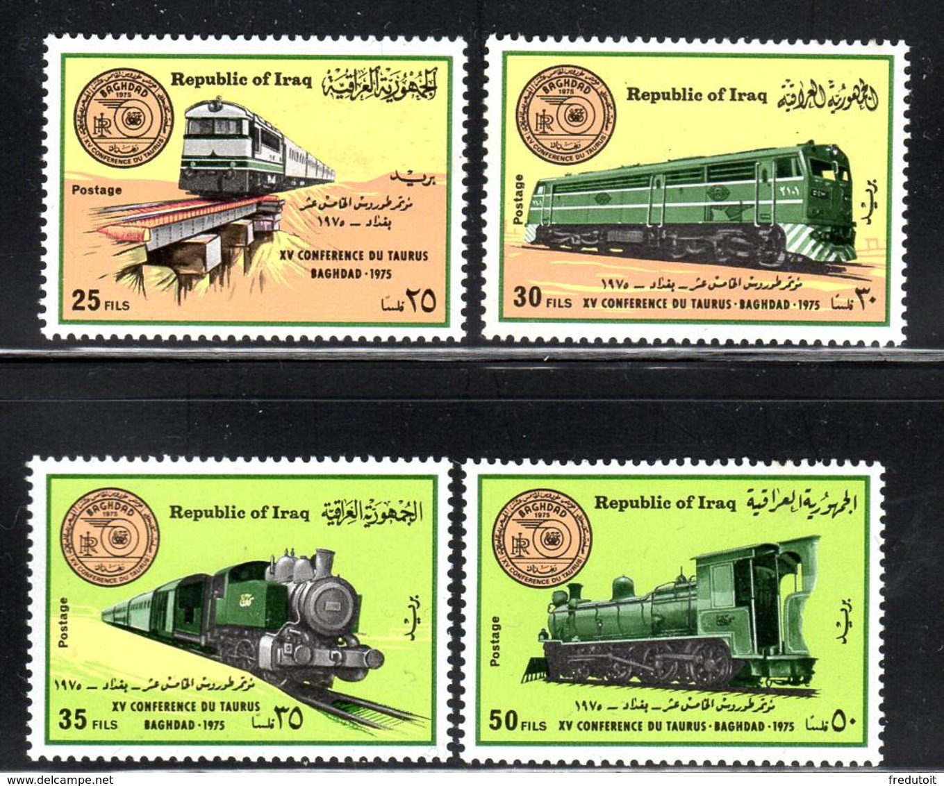 IRAK / IRAQ -  N° 764/7  ** (1975) Locomotives - Iraq