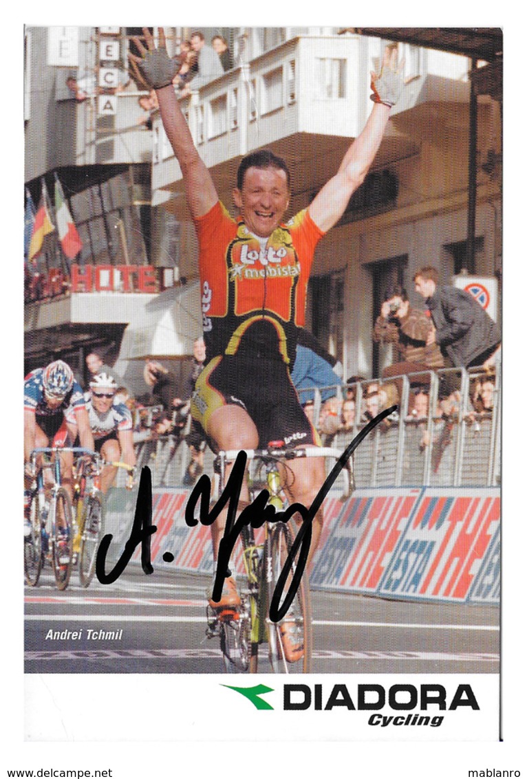 CARTE CYCLISME ANDREY TCHMIL SIGNEE SERIE DIADORA 1999 - Cyclisme