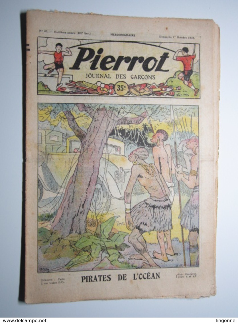 01 Octobre 1933 PIERROT JOURNAL DES GARÇONS 35Cts PIRATES DE L’OCÉAN - Pierrot