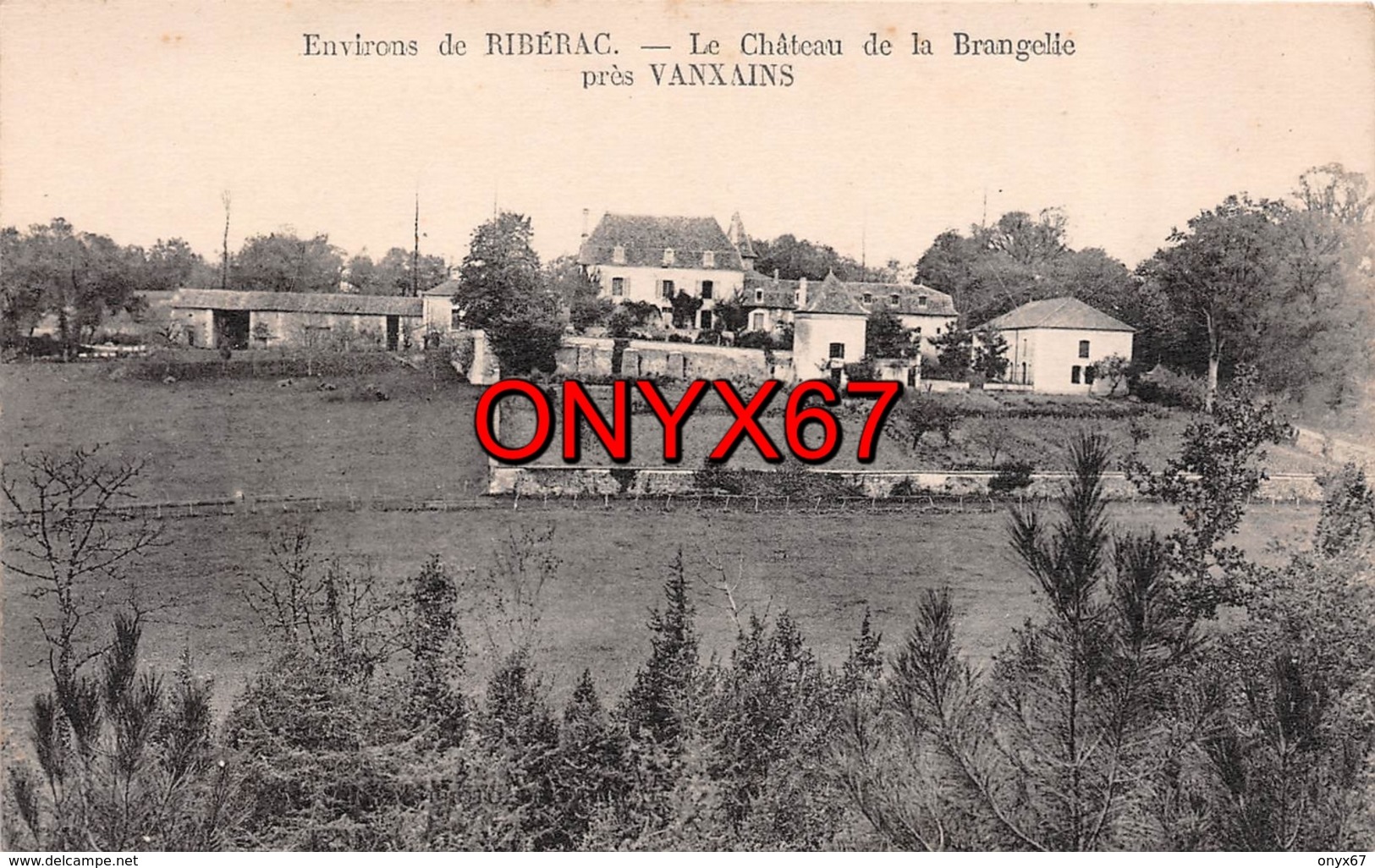 Environ De RIBERAC (Dordogne) Le Château De La Brangelle Près VANXAINS - Autres & Non Classés