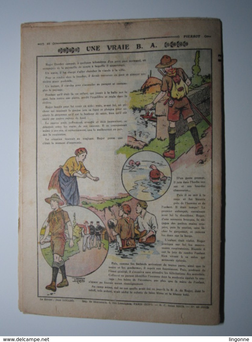 12 Novembre 1933 PIERROT JOURNAL DES GARÇONS 25Cts PIRATES DE L’OCÉAN - Pierrot