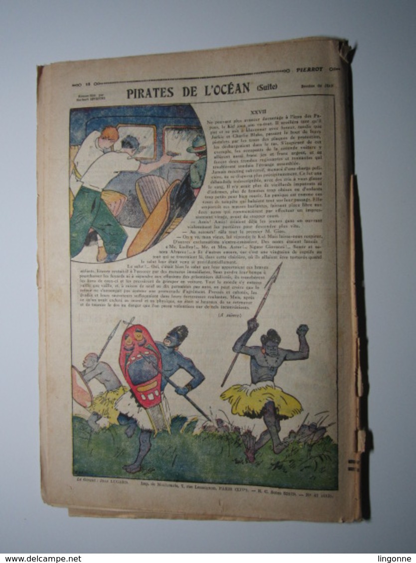 19 Novembre 1933 PIERROT JOURNAL DES GARÇONS 35Cts L'ACCIDENT - Pierrot