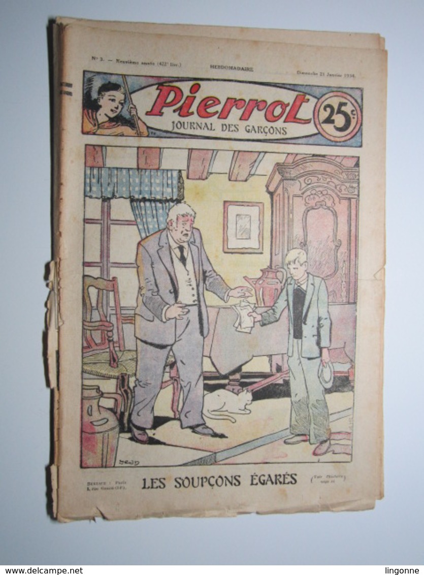 21 Janvier 1934 PIERROT JOURNAL DES GARÇONS 25Cts - Pierrot