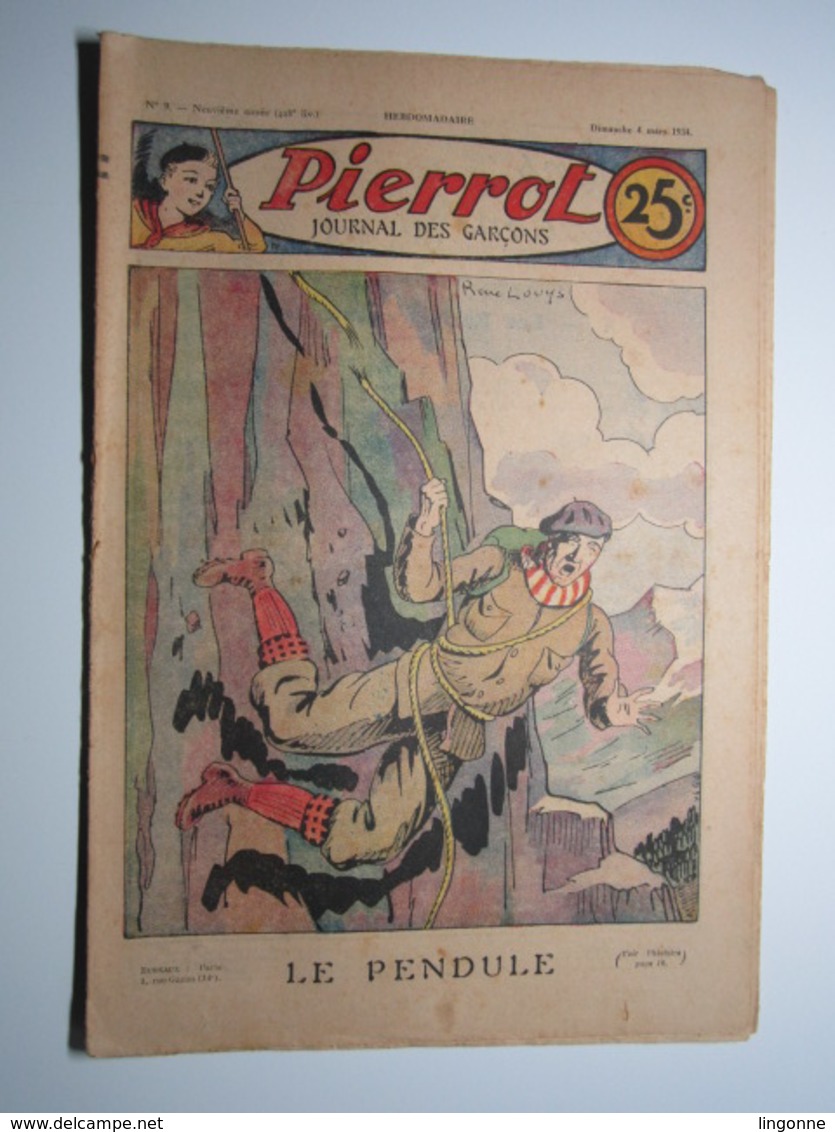 04 Mars 1934 PIERROT JOURNAL DES GARÇONS 25Cts - Pierrot