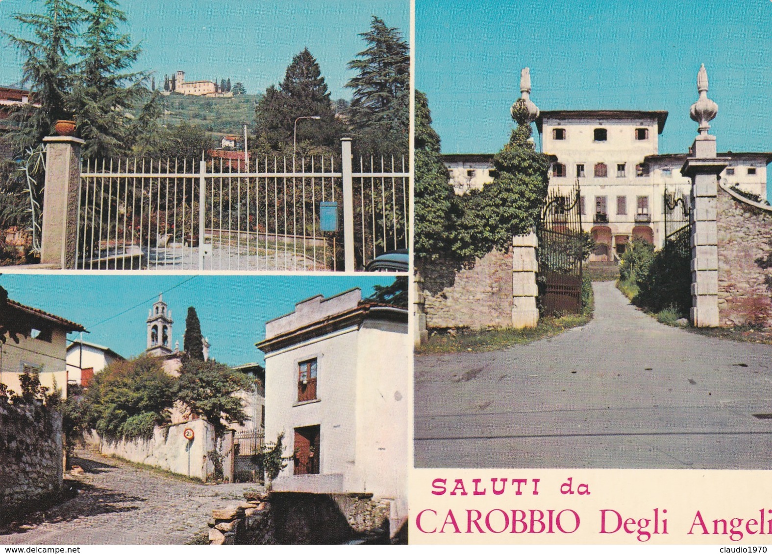 CARTOLINA - POSTCARD - BERGAMO - SALUTI DA CAROBBIO DEGLI ANGELI - Bergamo