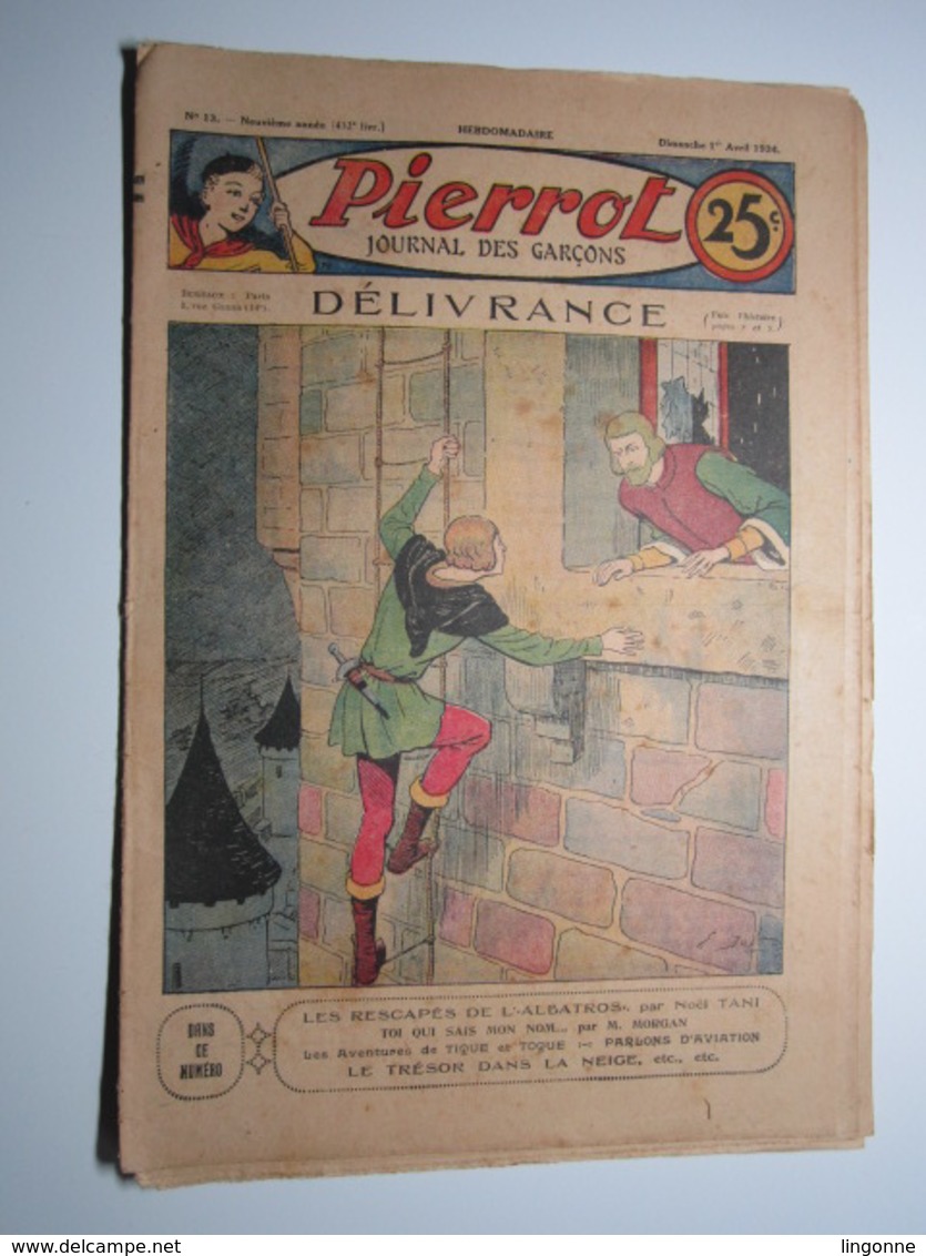 01 Avril 1934 PIERROT JOURNAL DES GARÇONS 25Cts - Pierrot