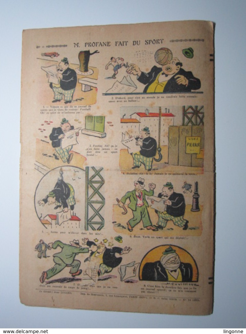 08 Avril 1934 PIERROT JOURNAL DES GARÇONS 25Cts - Pierrot