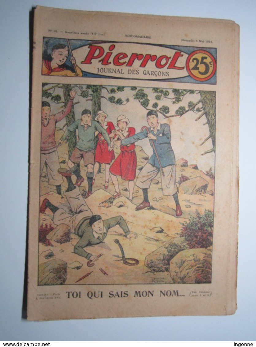 06 Mai 1934 PIERROT JOURNAL DES GARÇONS 25Cts - Pierrot