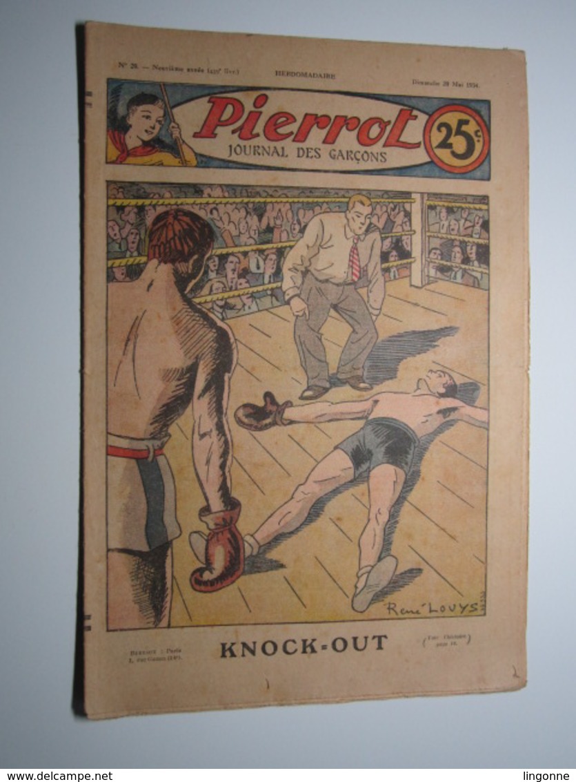 20 Mai 1934 PIERROT JOURNAL DES GARÇONS 25Cts - Pierrot