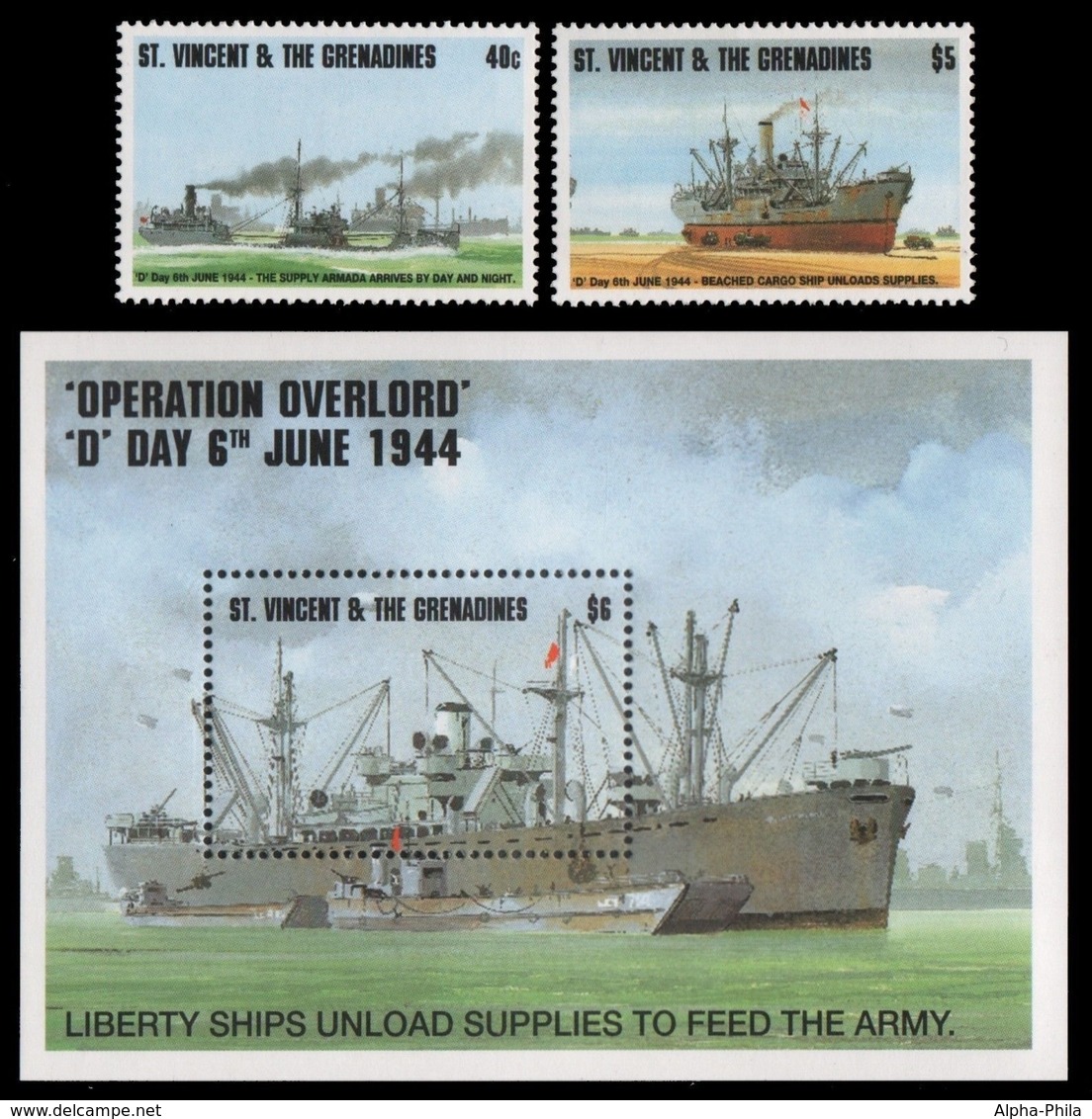 St. Vincent 1994 - Mi-Nr. 2846-2847 & Block 319 ** - MNH - Schiffe / Ships - St.Vincent Und Die Grenadinen