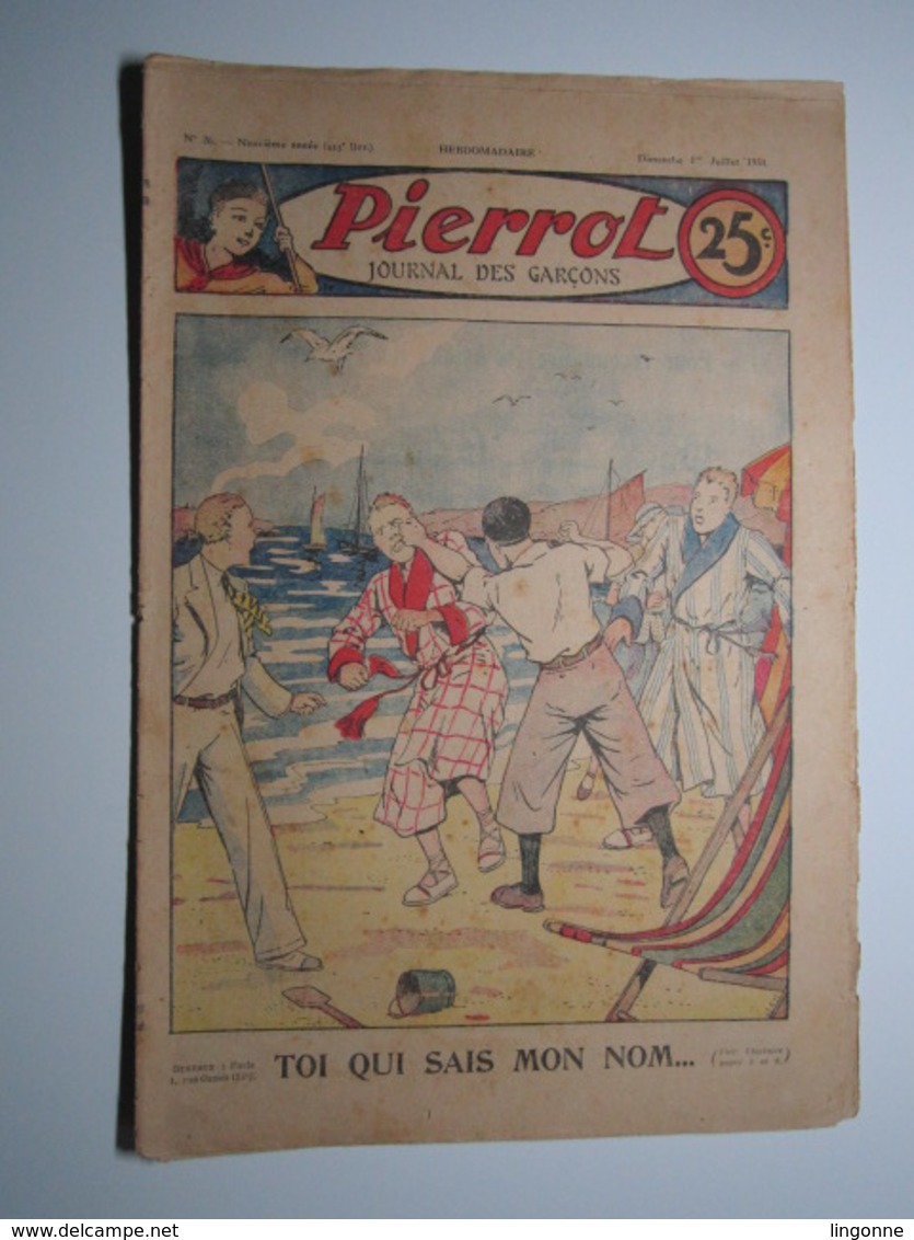 01 Juillet 1934 PIERROT JOURNAL DES GARÇONS 25Cts - Pierrot