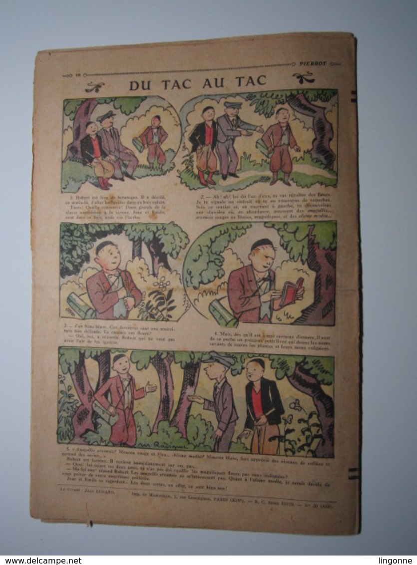 29 Juillet 1934 PIERROT JOURNAL DES GARÇONS 25Cts - Pierrot